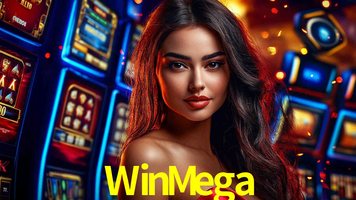 Una escena digital vívida inspirada en casino con WinMega mostrado prominentemente, luces brillantes, fichas, cartas y acentos dorados.